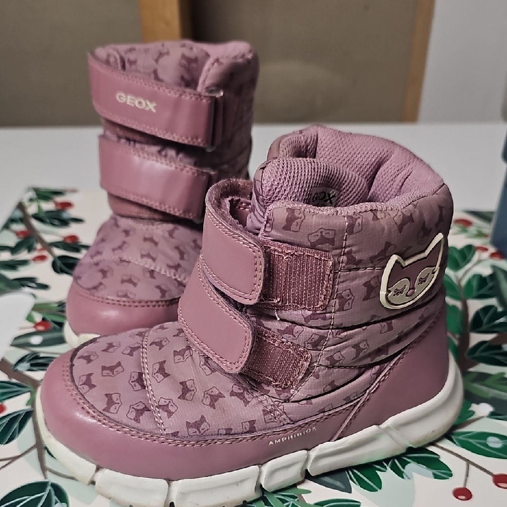 Geox Kids Mauve Pink Waterproof Winter Boots